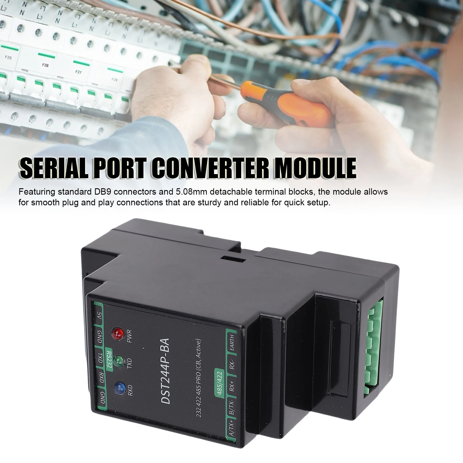 

Модуль преобразователя последовательного порта ABS Индикаторная лампа для монтажа на рейку Стабильный эффективный модуль преобразователя последовательного порта SP3485 для модернизации