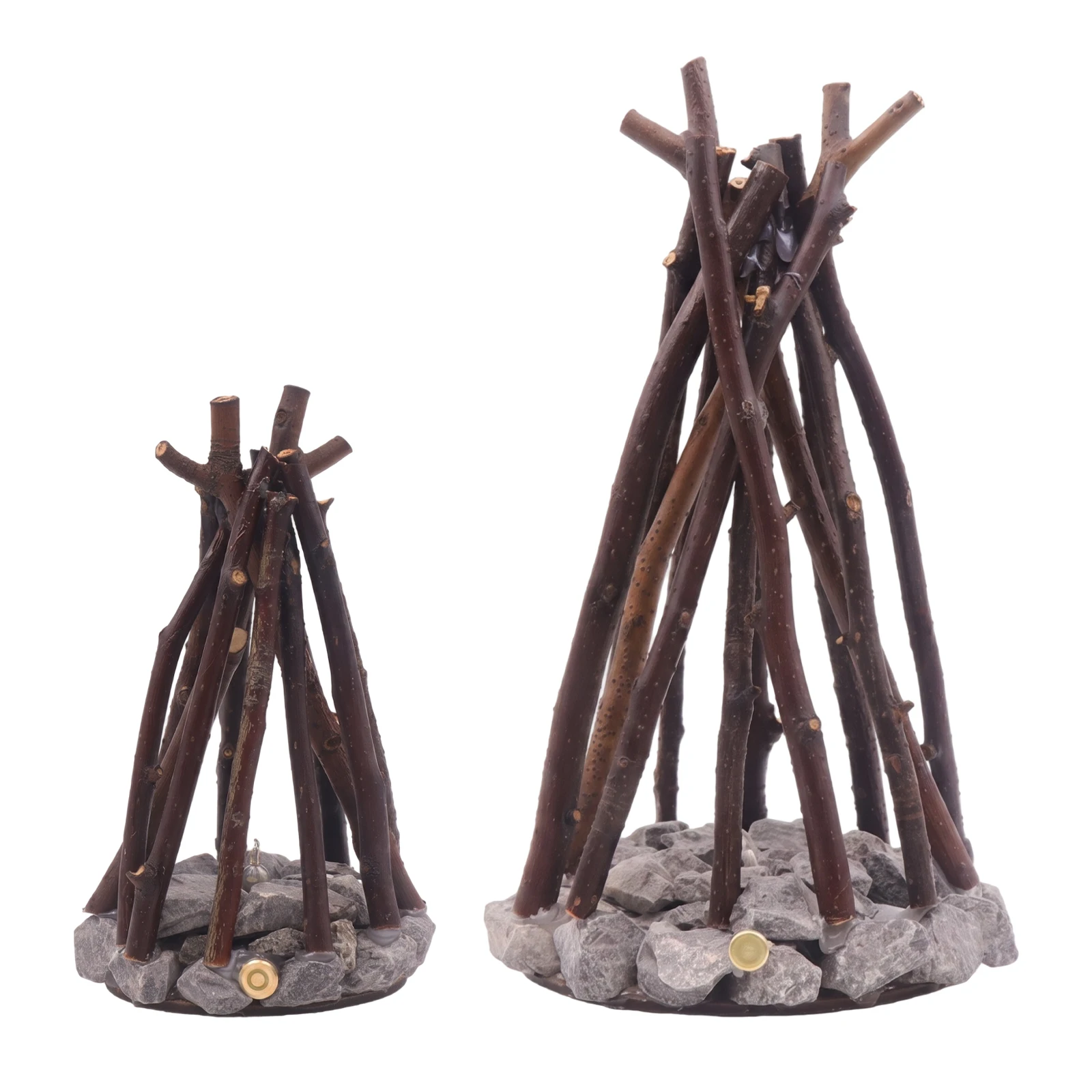 Desktop Ambient Night Light Natural Branch Campfire Lamp LED Warm Light USB Sound Sleep Mode Room Decor