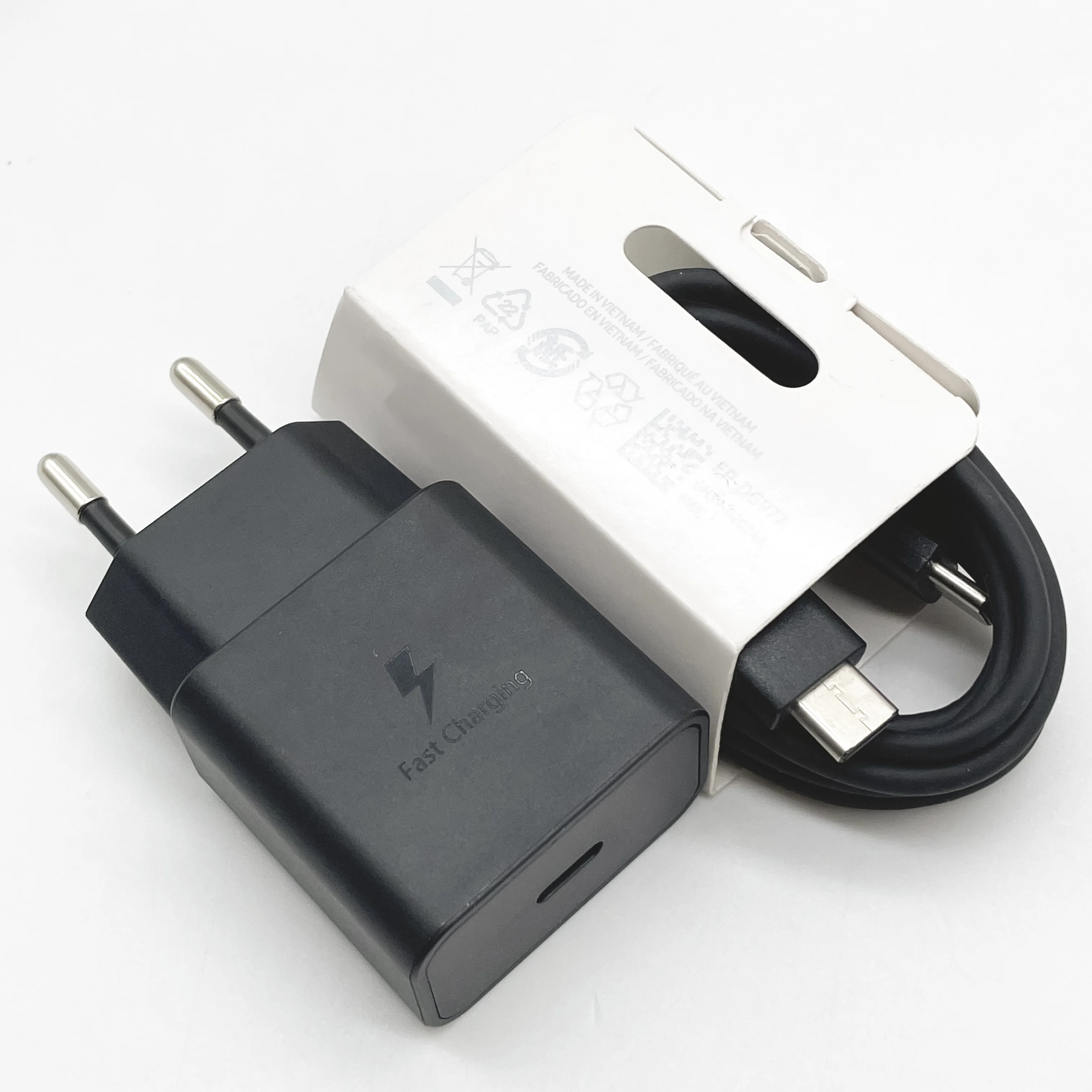 Cargador de carga rápida Samsung PD 15W EP-T1510, adaptador europeo USB C para Galaxy S20 FE S21 S8 S9 S10 Plus Note 8 9 A51 A12 A52 A55 A71