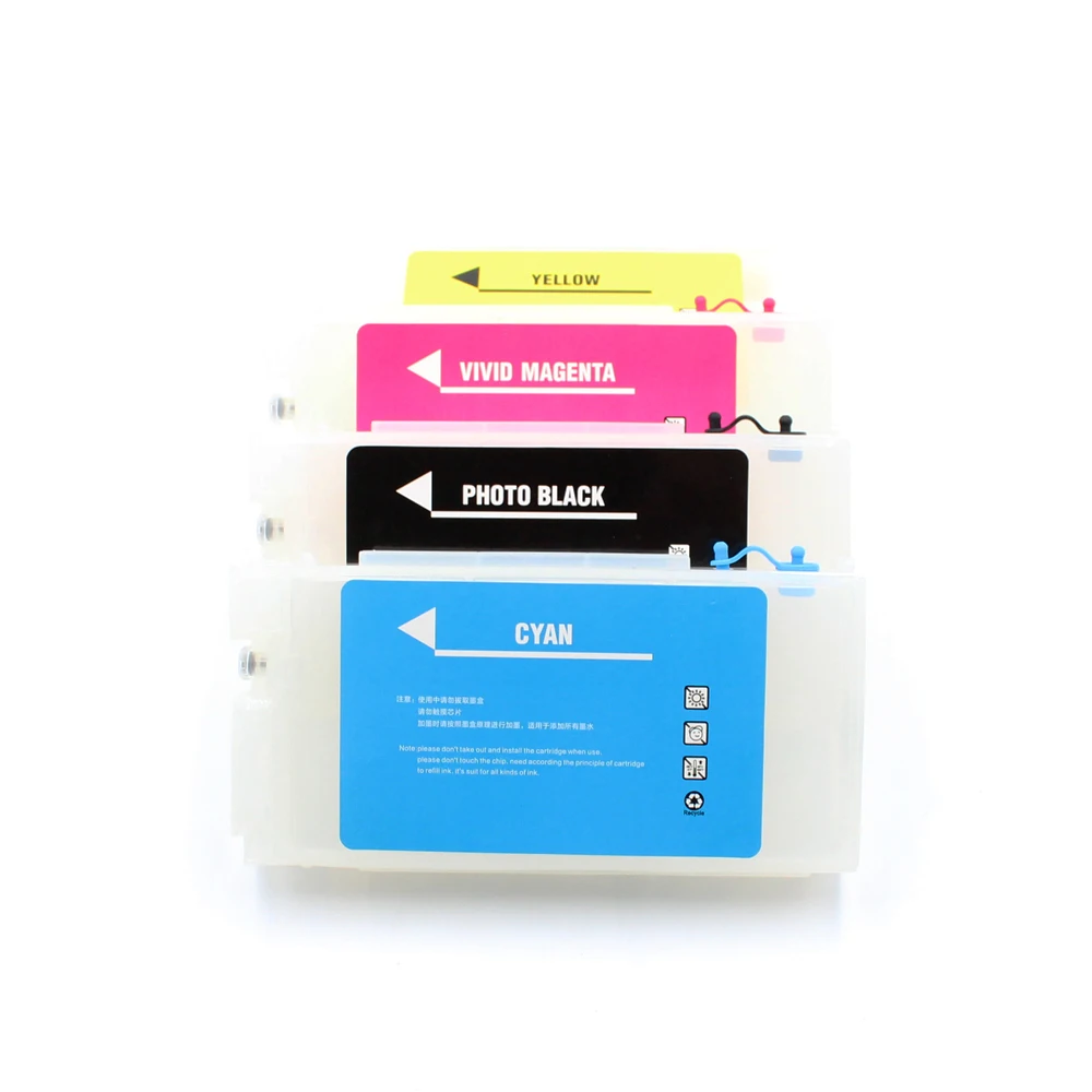 Imagem -06 - Cartucho de Tinta Vazio do Reenchimento para Epson Nenhuma Microplaqueta T41f T41w T41p T41r T3470 T3475 T5470 T5475 T5470m T3400 T5400 T3475 Cor 4