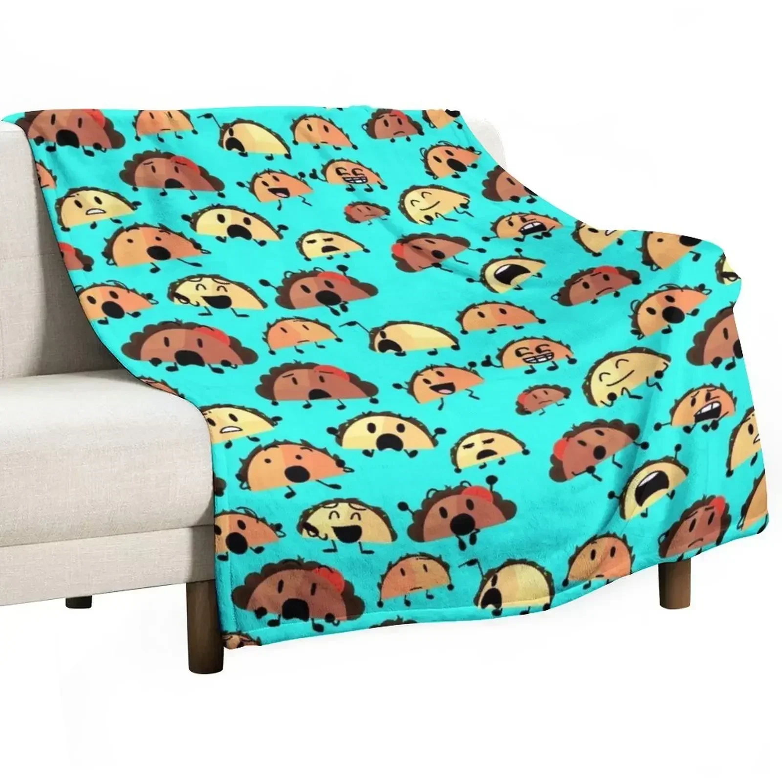 

Tiny Tacos Pattern Throw Blanket Elegant Warm Throw Blanket for Hotel Home