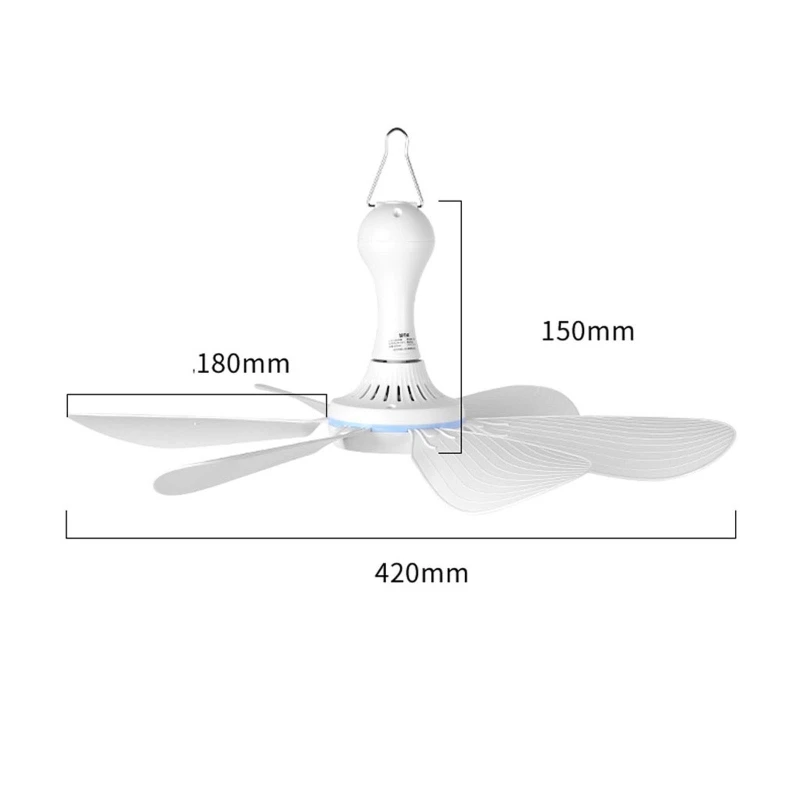 매다는 팬 USB 5V 노트북 전원 은행 가정용 침실 사무실 학교 기숙사 기숙사 조용한 천장 팬 42CM