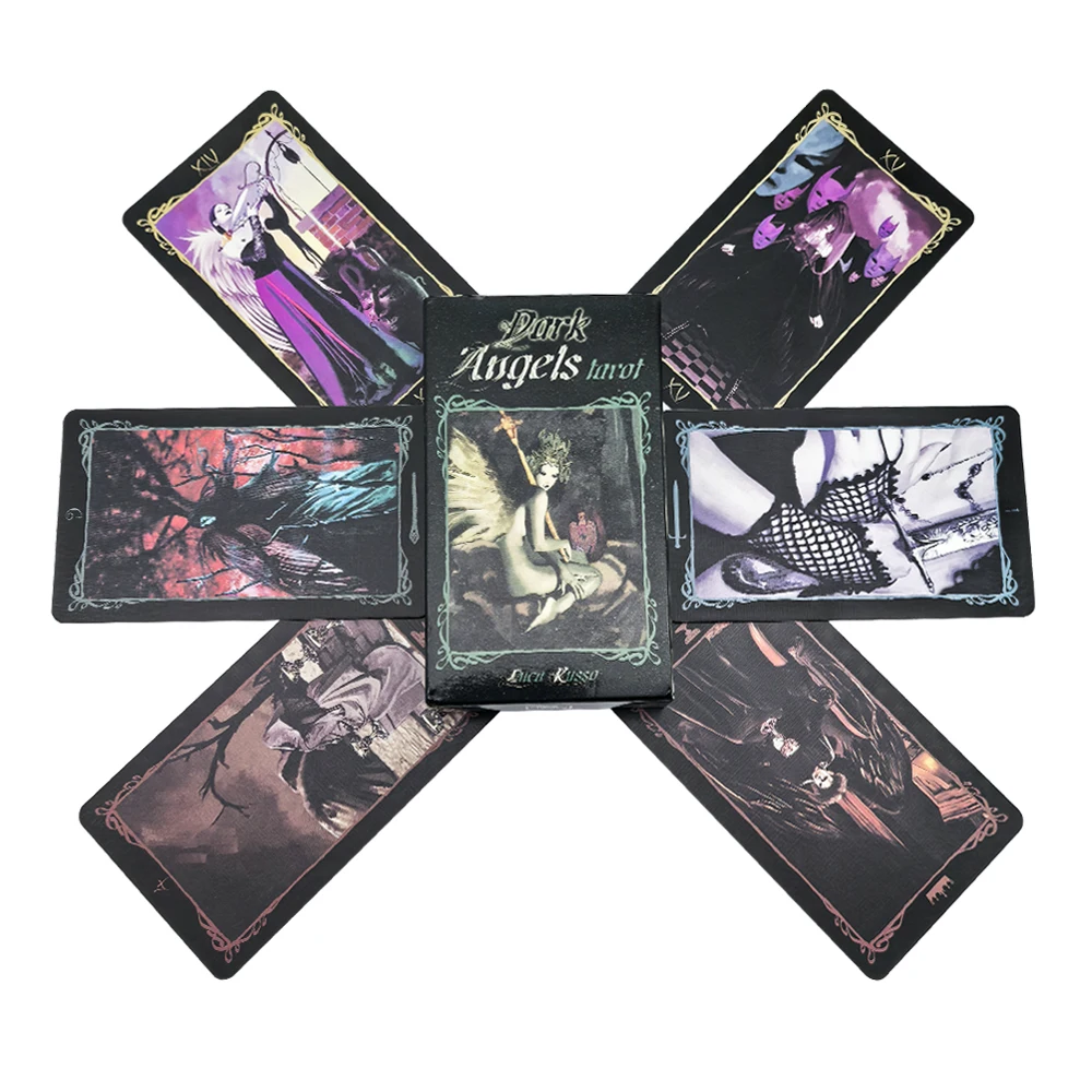 

Dark Angels Tarot Deck Leisure Party Board Game Fortune-telling Prophecy Oracle Cards gift 10.3*6cm