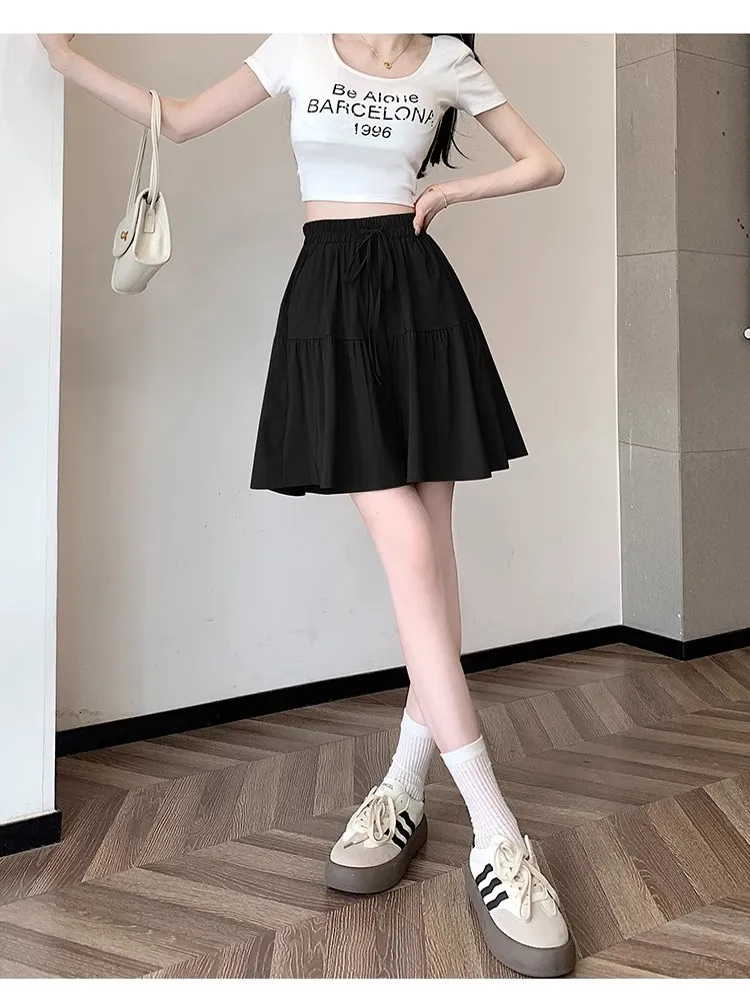 Soie glacée mince respirant grande taille mince jambe large cinq-quarts pantalon femmes été taille haute Qui sec orts ample décontracté Pa...