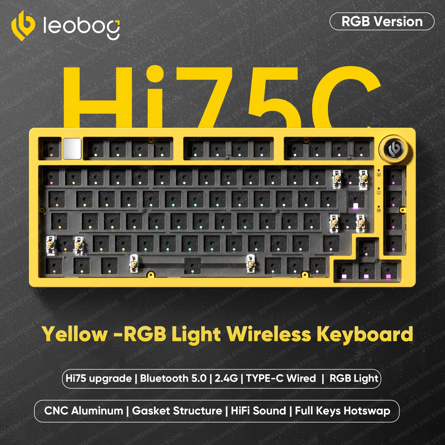 Leobog Hi75C Hi75C Pro Wireless Mechanical Keyboard 75% Layout Kit