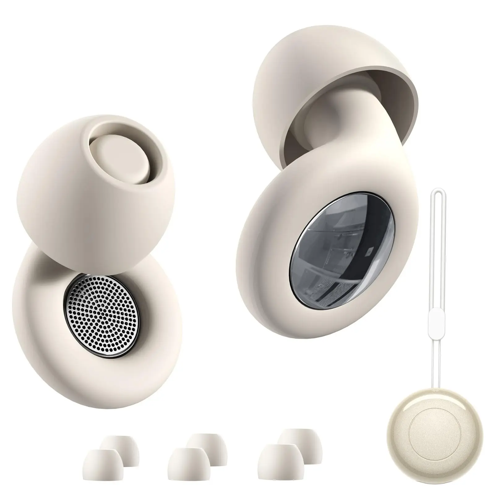 Soft Reusable Silicone Noise Cancelling Ear Plugs for Sleeping Studying Hearing Protection with Carrying Bag