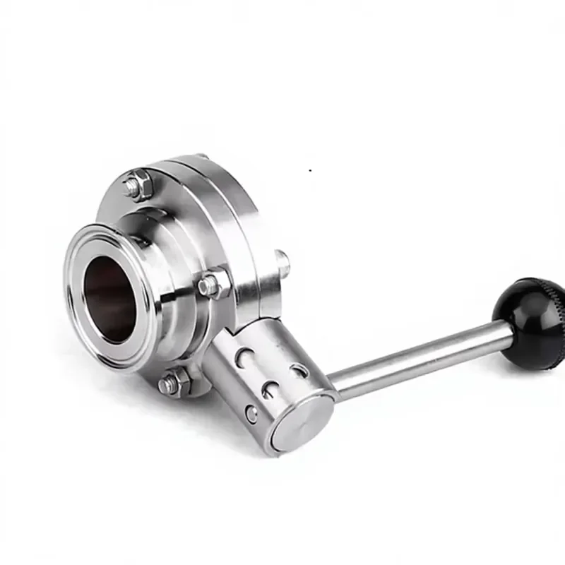 

HQL Dairy Food-grade Sanitary Quick Three-leaf Clamp Manual Stainless Steel 304/316 Butterfly Valve ODM/OEM Oil Water 1