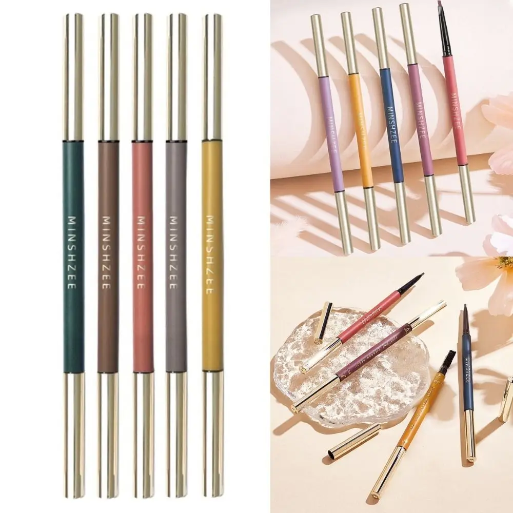 Double-head Rotation Ultra Fine Eyebrow Pencil Wild Eyebrows Natural Double Head Eyebrow Pen Waterproof Non-smudge