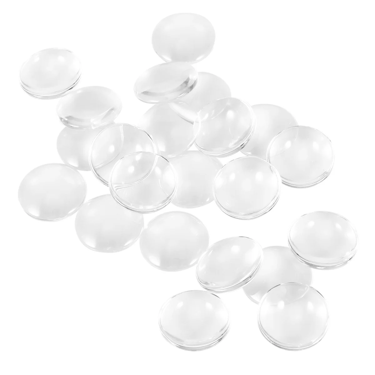 

60 Pcs Cabochons for Necklace Round Clear Cameo Earrings Glass Dome Non-calibrated