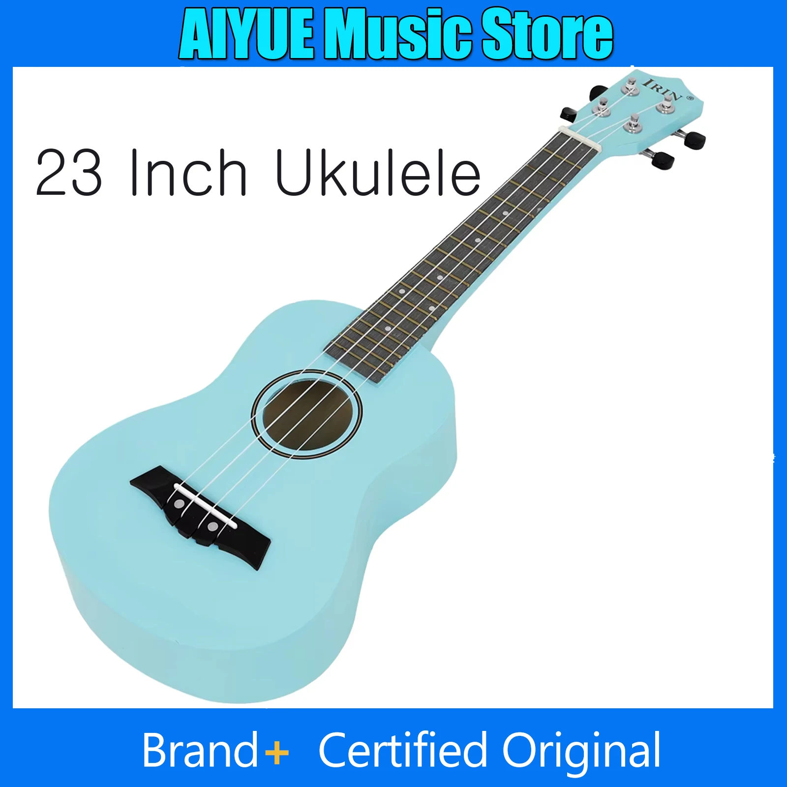 

IRIN 23 Inch Ukulele Basswood Blue Muffled Guitar Hand Polished Concert For Performance Ukulele Professional Plucked Instruments