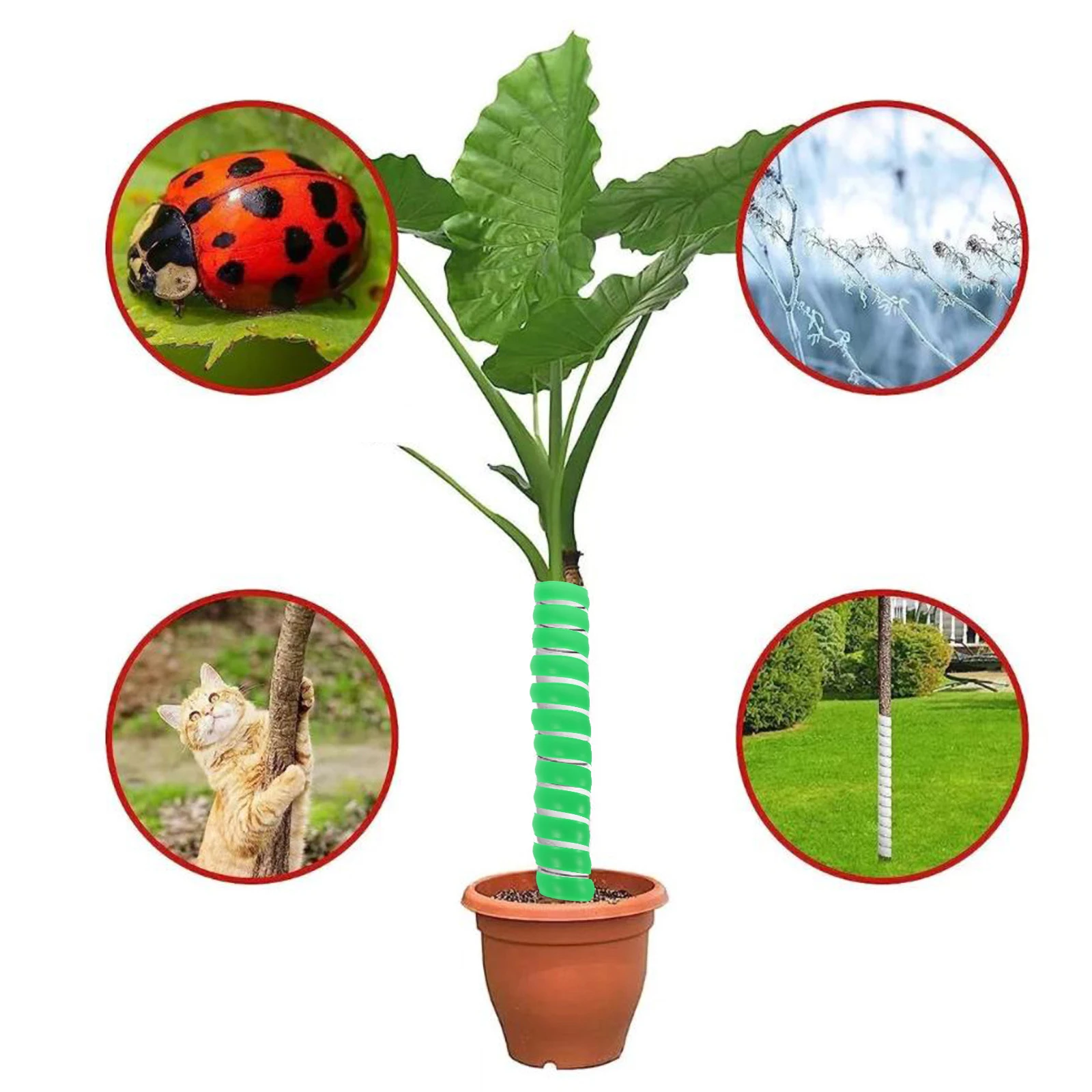 

2Pcs Tree Bark Protectors Sturdy Plastic Trunk Guard Wraps for Saplings Fruit Trees Indoor Outdoor Protection from Whackers