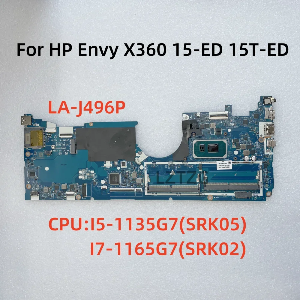 LA-J496P For HP Envy X360 15-ED 15T-ED 15M-ED Laptop Motherboard CPU:I5-1135G7/I7-1165G7 UMA M20700-601/M20704-601 100% Test OK