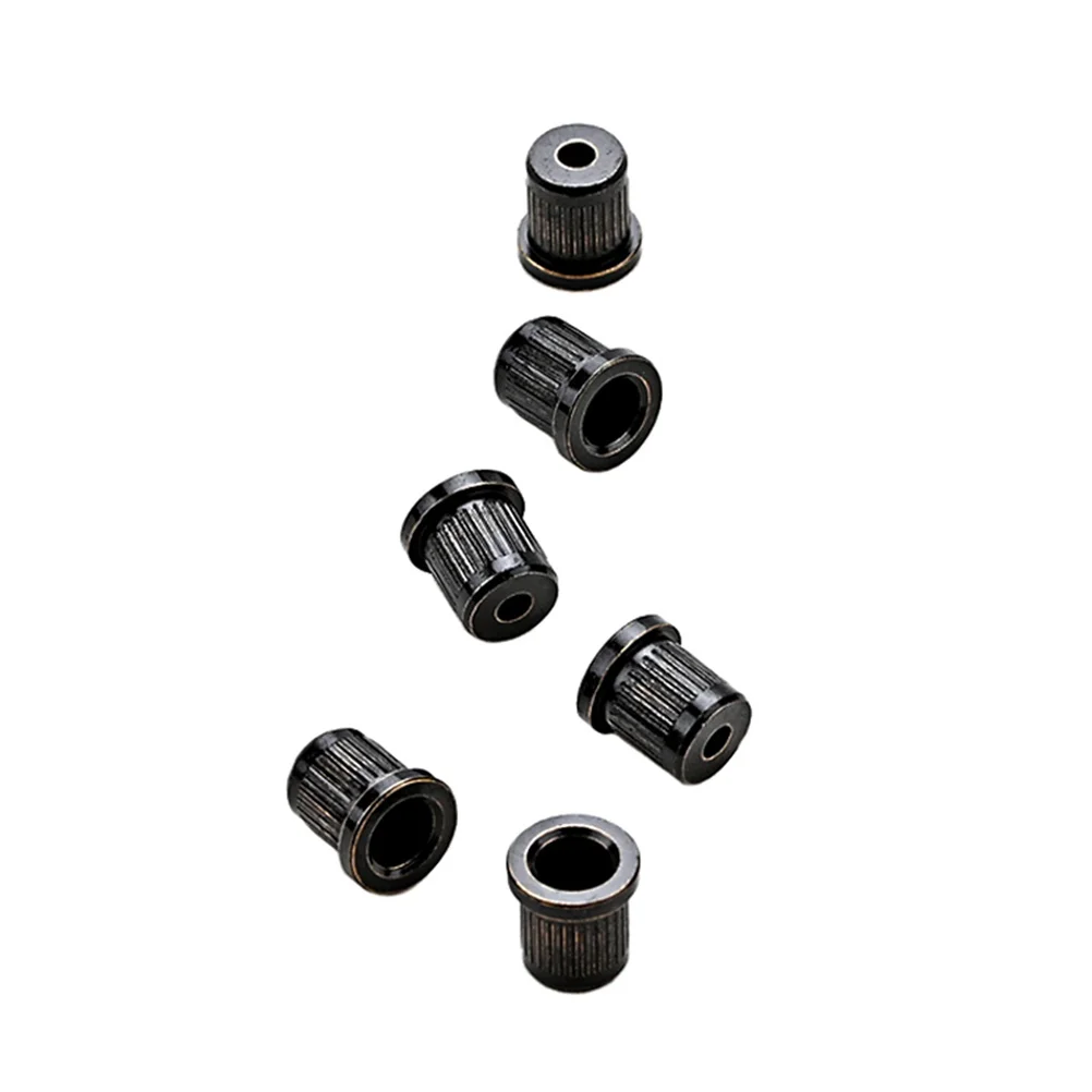 

6 Pcs Guitar String Buckle Ferrules Supplies Mounting Component Caps Durable Body Metal Electric Parts Hardware