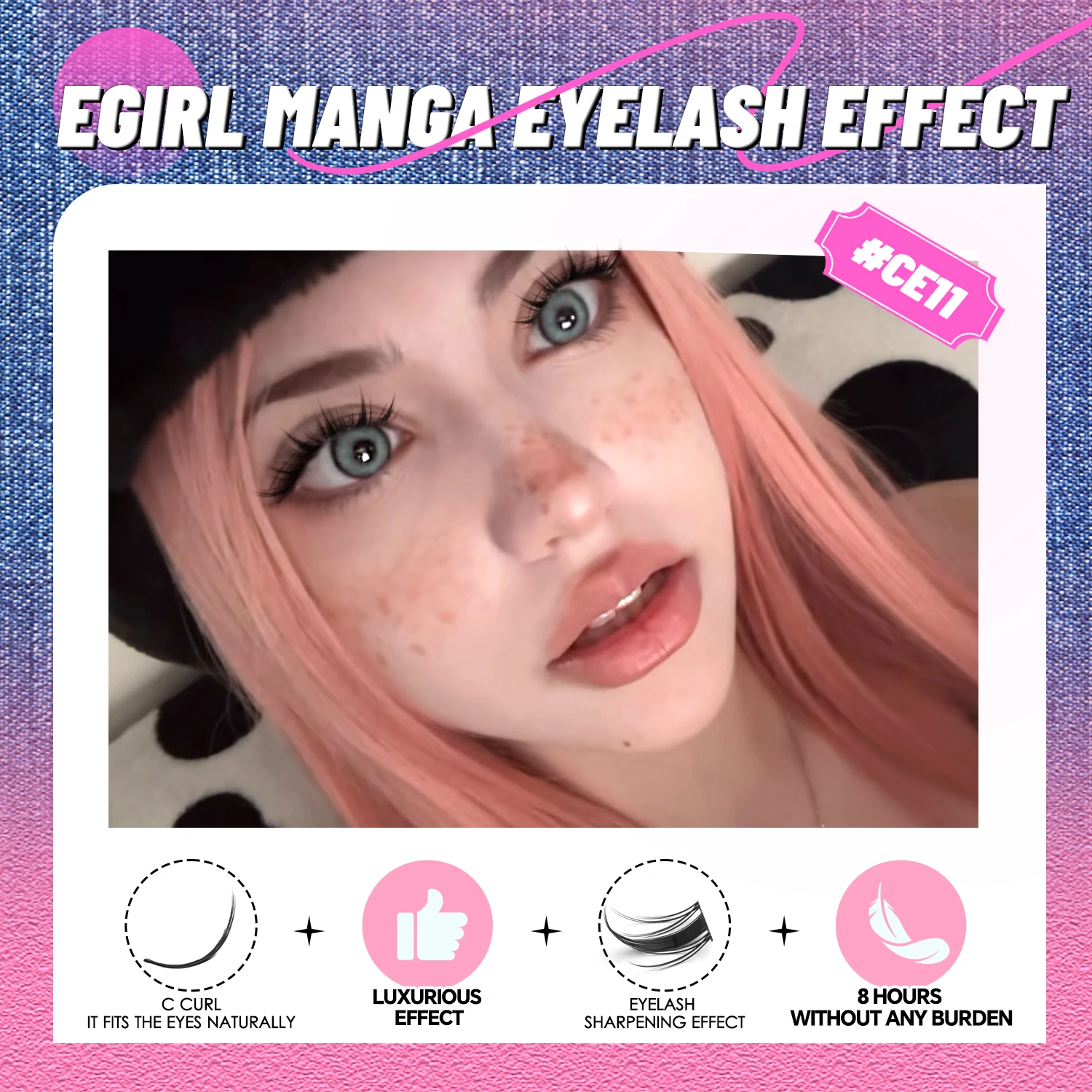 GROINNEYA Ciglia a grappolo Volume naturale Ciglia individuali Vassoio misto Ciglia a grappolo Ciglia naturali fai da te Estensione ciglia