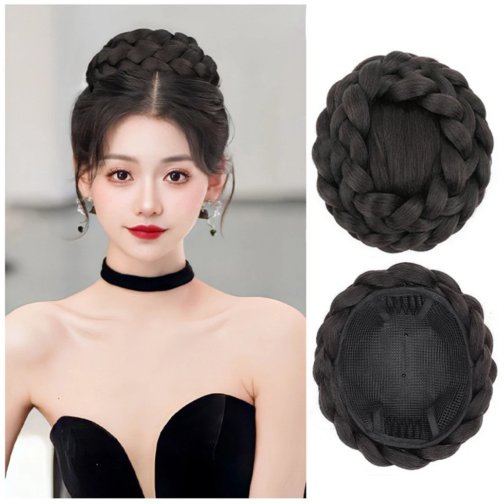 EASTSECRET Synthetic Maruko Head Wig Bag Princess Qianjin Headwear Wedding Dress Design Hepburn Hairbands