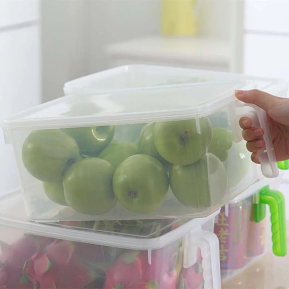 

6.5L Food Storage Container Plastic Refrigerator Organizer Handle Kitchen Storage Box Refrigerator Handle Organizer