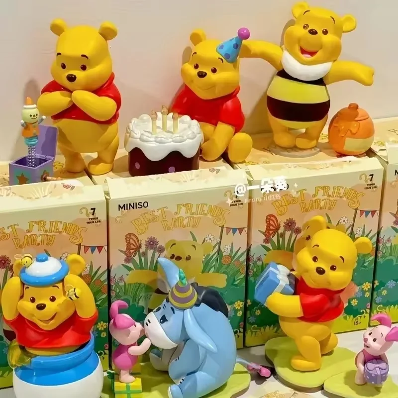 Nuovo Miniso Disney Winnie The Pooh Blind Box Tigger Eeyore maialino misterioso scatola a sorpresa figura Kawaii modello regalo giocattolo di natale