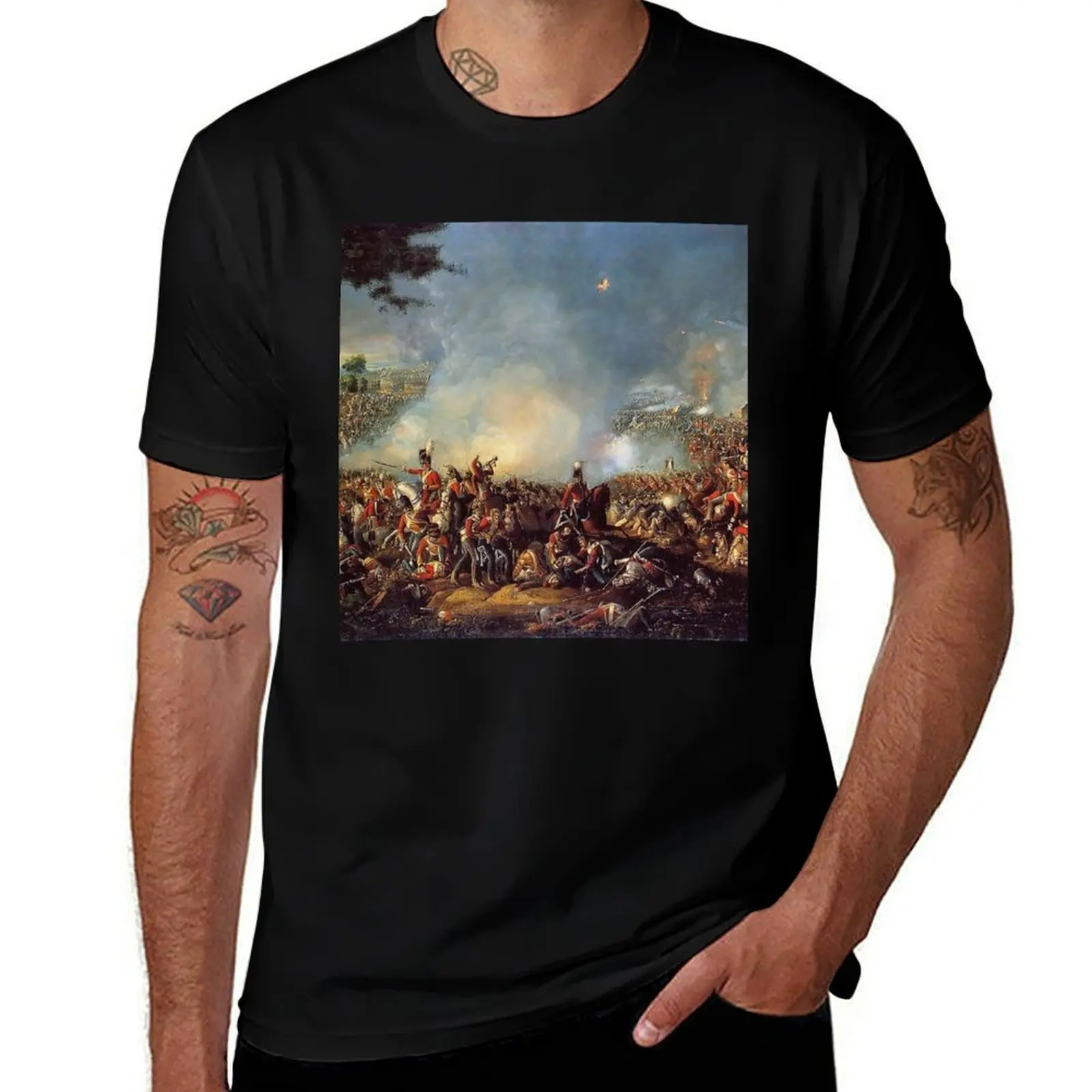 Battle of Waterloo 1815 T-Shirt Basic Regular Fit Casual T-Shirt