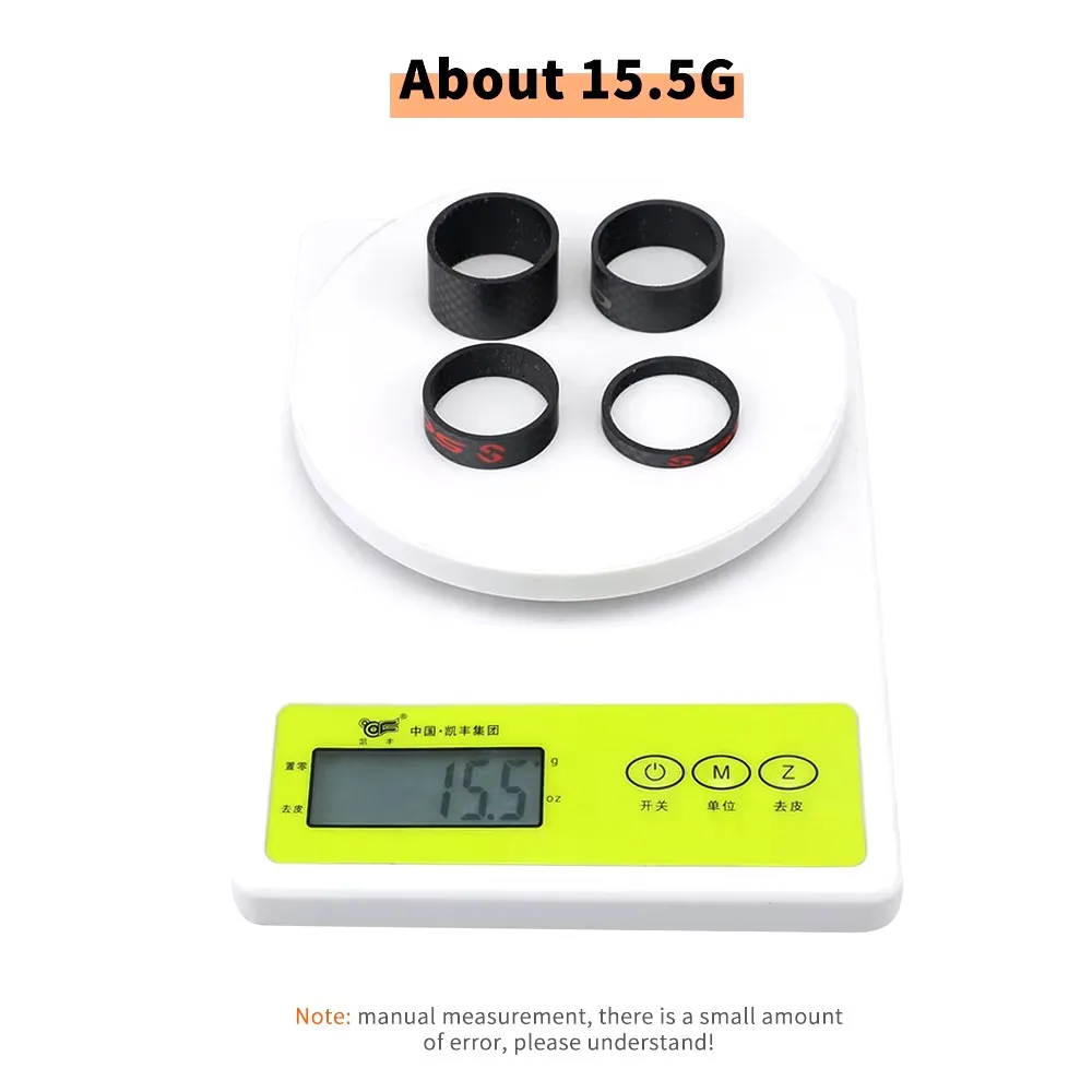 TOSEEK Carbon Fiber Headset Fork Spacers 5mm 10mm 15mm 20mm Road Bike Handlebar Washer Ring Front Fork Adjustment Spacer 28.6mm