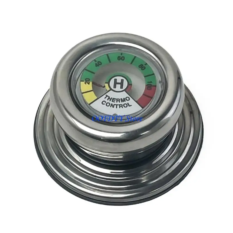 367A Stainless Steel Lid Knob With Integrated Thermometers Heatproof Construction Quick Assembly for Cooking Pot