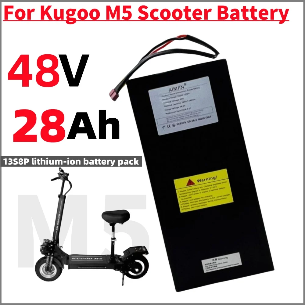 13S8P 48V 28000mAh Lithium Ion Battery Pack for Kugoo M5/M5Pro/MaxSpeed Folding Electric Scooter Battery Built in BMS