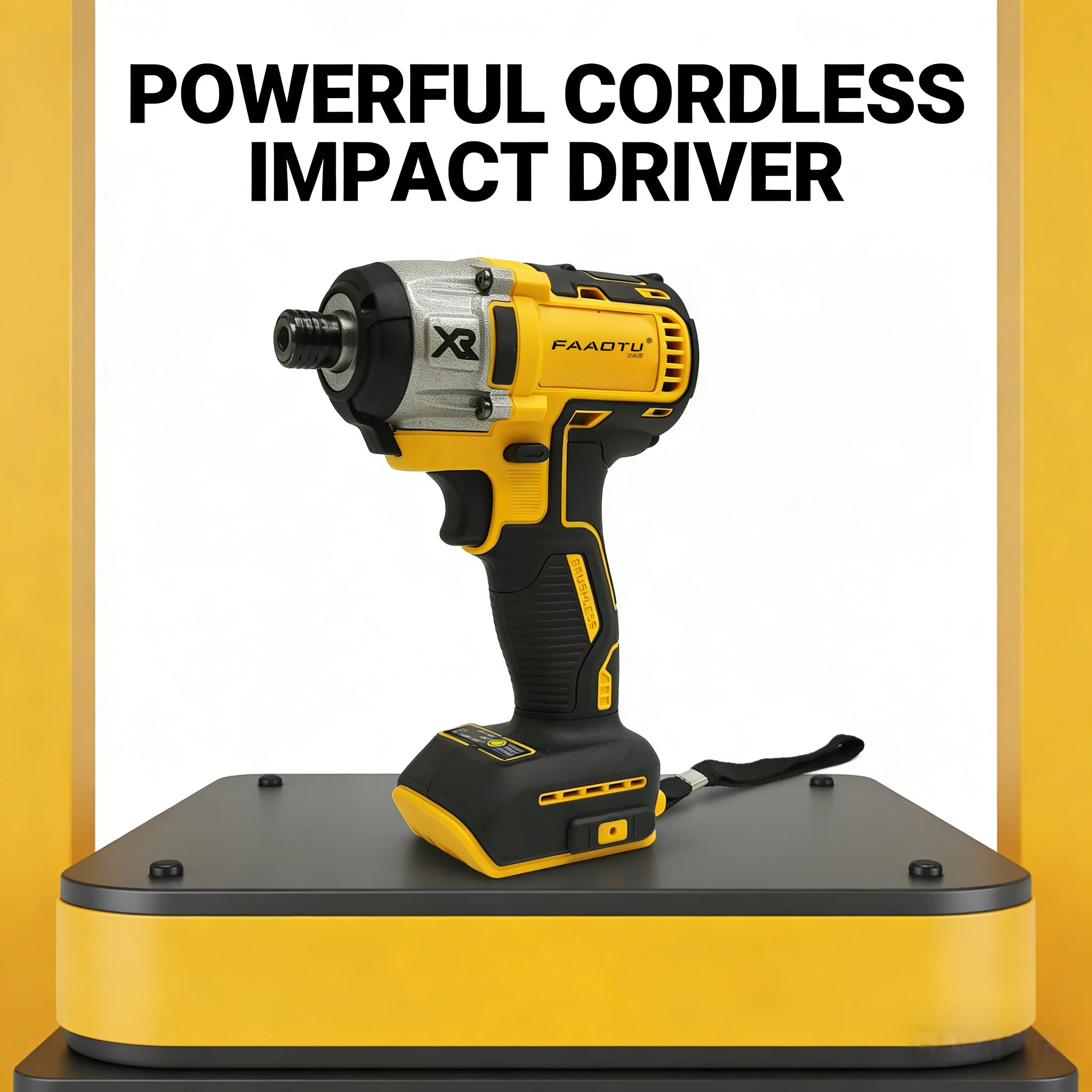 FAAOTU 887 Brushless Impact Driver High Torque,Compact Cordless Tool for Fastening & Drilling Suitable for DW batteryNO battery