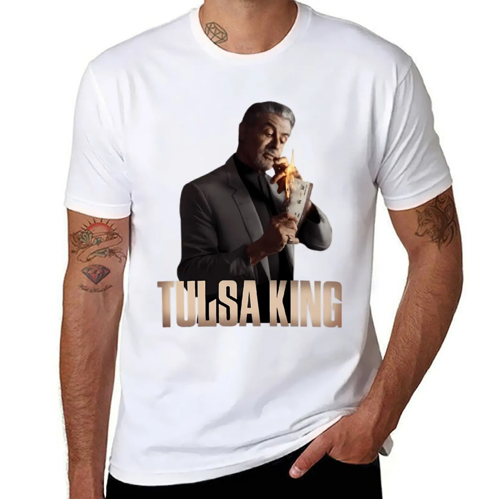 تي شيرت Tulsa King TV Show تي شيرت للرجال برسومات عتيقة تي شيرت مصمم