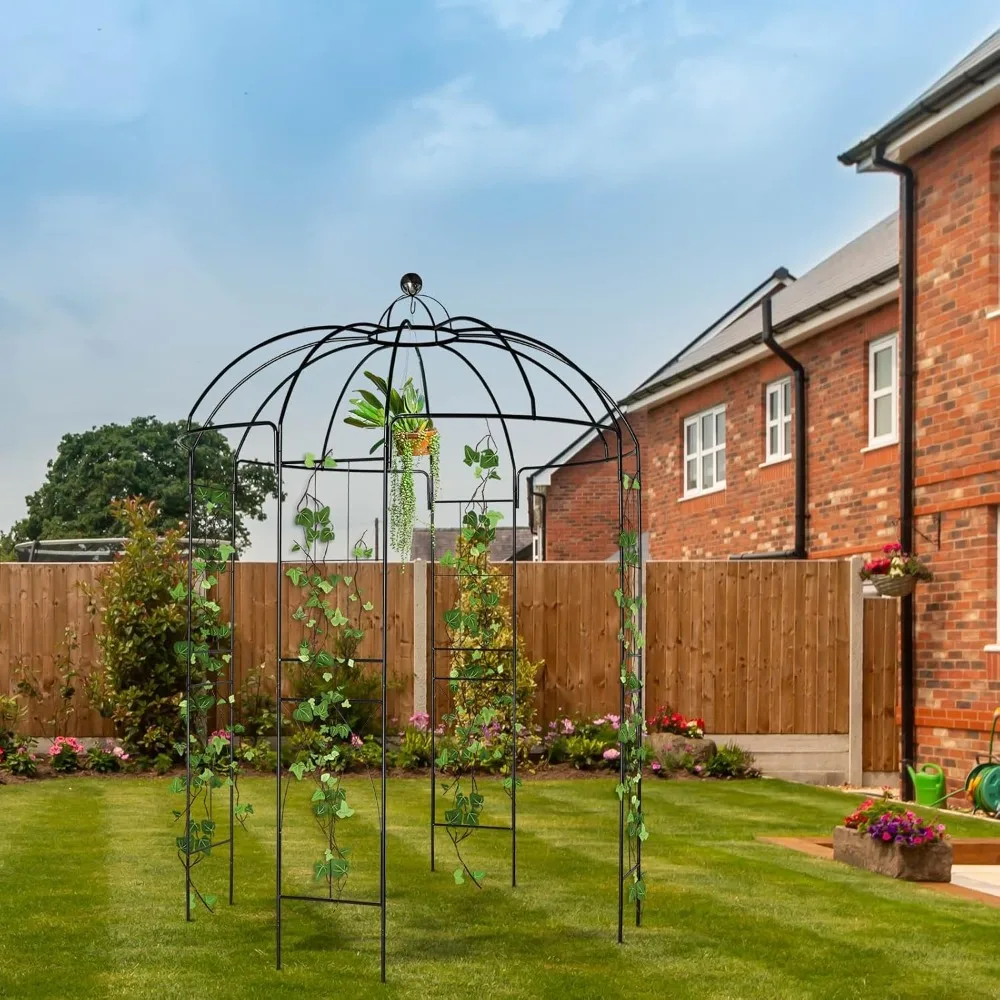 

10.2ft French Style Birdcage Shape Heavy Duty Gazebo,Pergola Pavilion Arch Arbor Arbour Plants Stand Rack for Wedding Outdoor