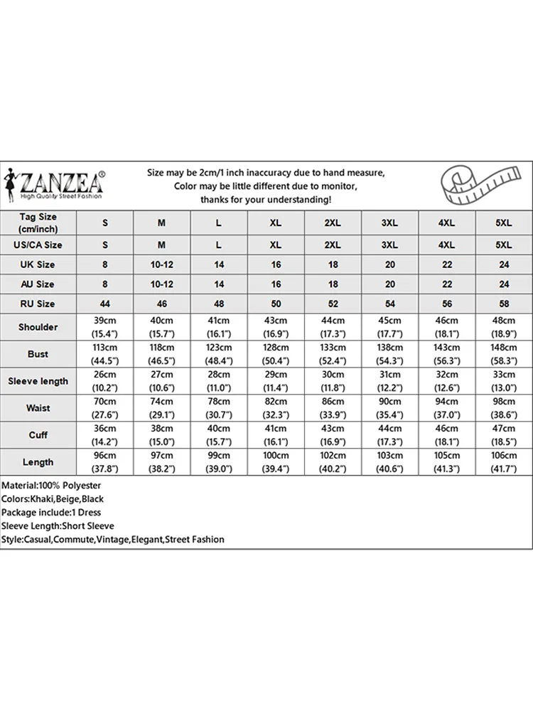 ZANZEA 2024 estate manica corta tasche abiti donna lunghezza al ginocchio vestito coreano moda elastico in vita abito Oversize a-line Dress