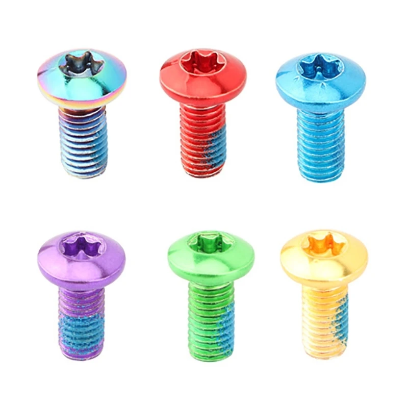 F1FD Customizable Color Disc Brake Screws 12pcs T25 Disc Brake Screw Disc Brake Rotor Bolts Perfect for Bike Enthusiasts