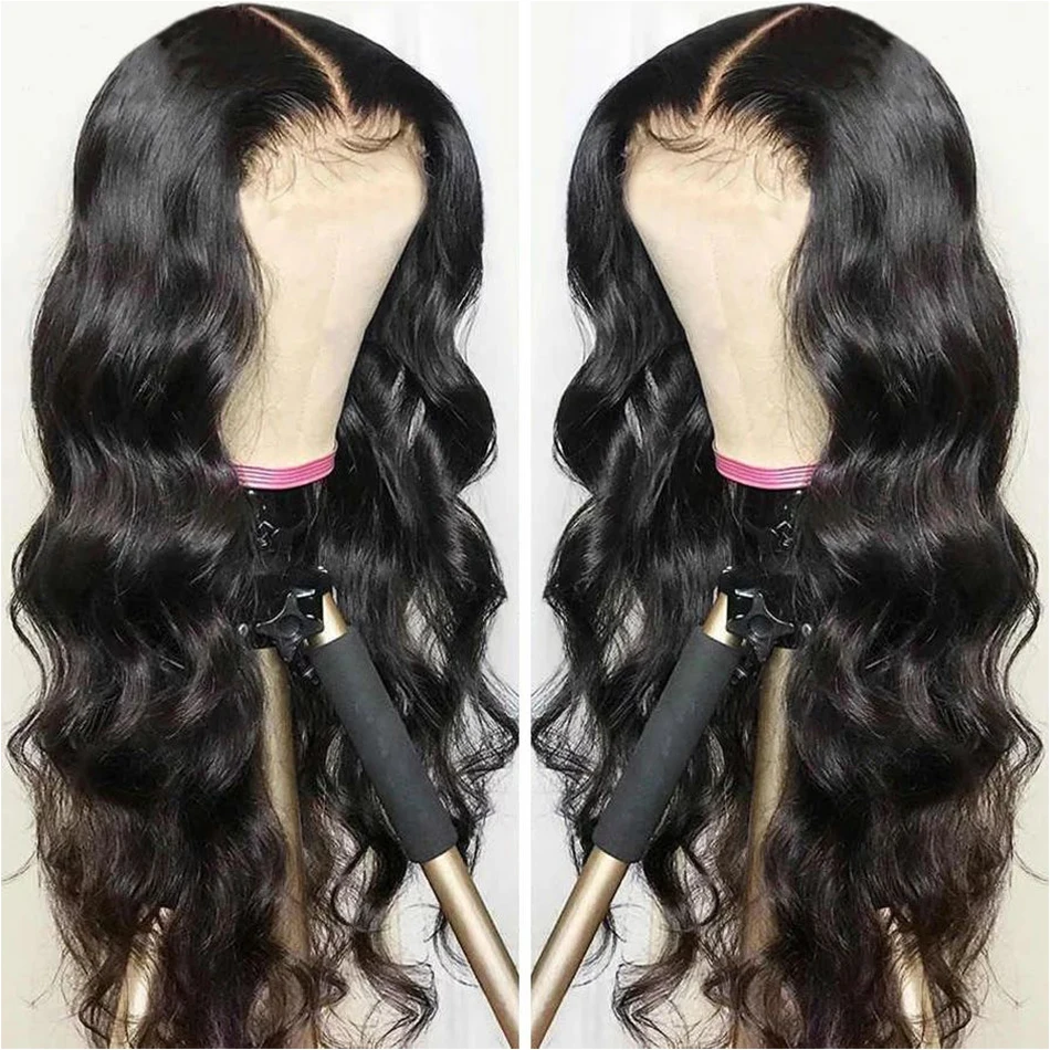 Body Wave 13x6 HD Transparent Lace Frontal Human Hair Wig 30 40 Inch Brazilian Hair Wigs 13x4 Lace Front Wigs For Black Women