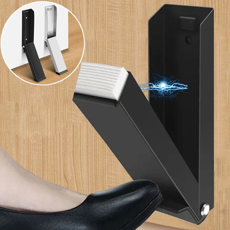 3/1PC ステンレス鋼マグネットドアストップドアエントリー防風ボトムストップ衝突防止安全ホームドアホルダーゴムチップ付き