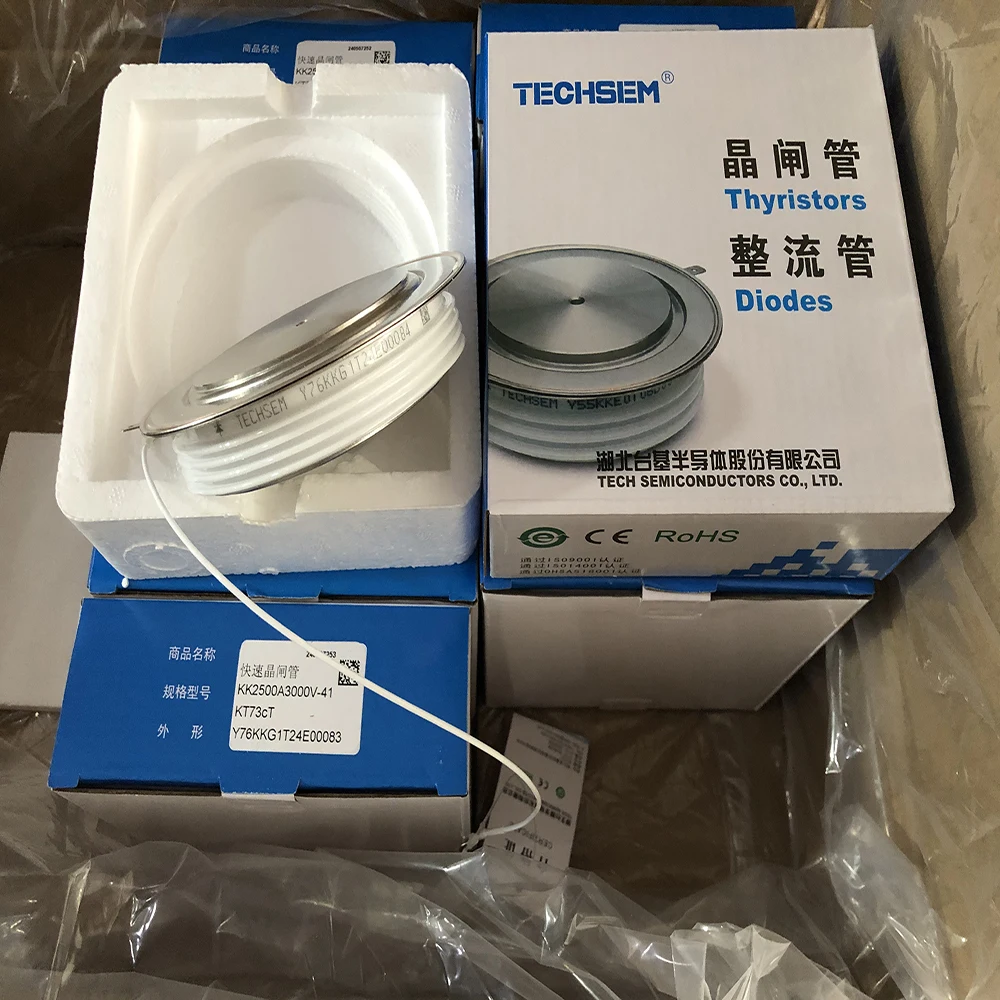 

TECHSEM Fast Thyristor Y76KKG KK2500A2700V KK2500A2800V KK2500A3000V Thyristor KK2500A