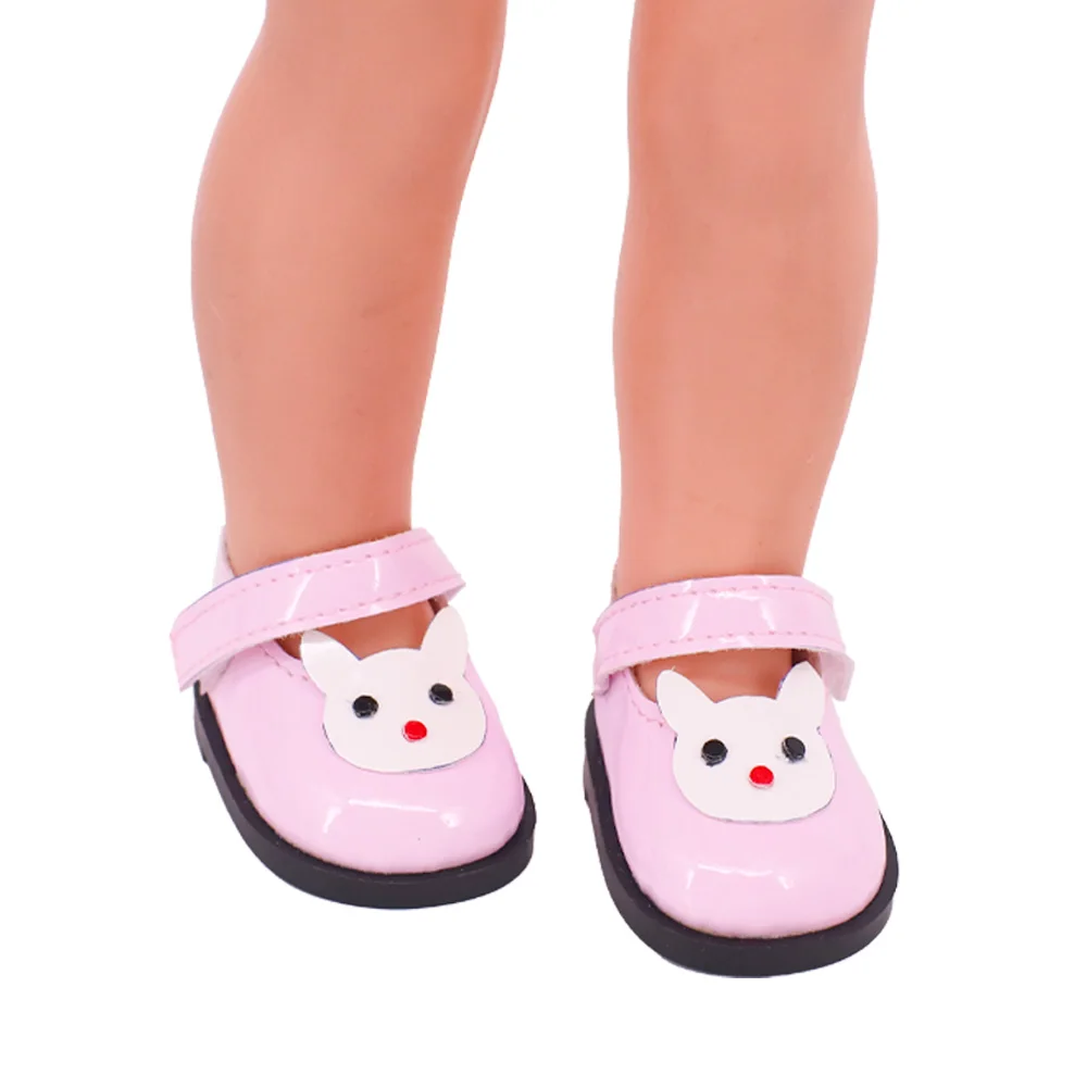 Kawaii Cat/Panda Design 5.5Cm Doll Shoes PU Material 14.5 inch Wellie Wisher&32-34 Cm Paola Reina Doll Accessories 25 Cm Nenuco