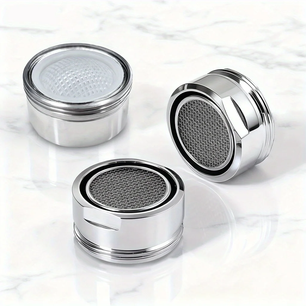

Three-piece splash-proof faucet aerator nozzle - plastic/metal kitchen bathroom sink nozzle, easy installation DIY sink remodeling accessories, suitable for homes, bars, showers