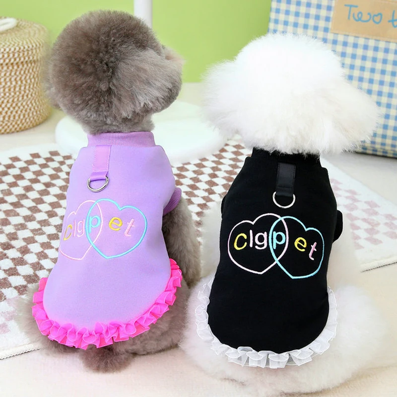 

Purple Black Pet Dog Hoodies Warm Short Sleeve Sweatshirt For Small Medium Dogs Chiwawa French Bulldog Dog Clothes Puppy Outfits