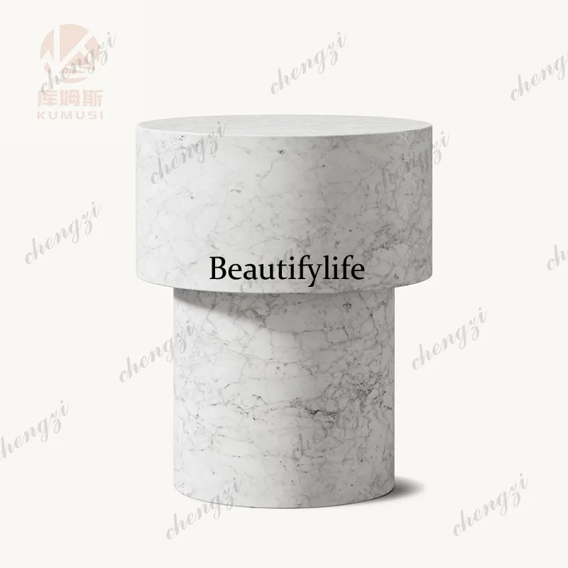 Italian natural marble round edge master design sofa edge corner