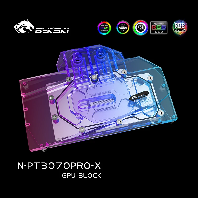 Imagem -03 - Bykski Uso Bloco de Água para Palit Rtx 3060ti 3070 3070ti 3060 Gamingpro oc Gpu Cartão Radiador de Cobre A-rgb Rgb N-pt3070pro-x