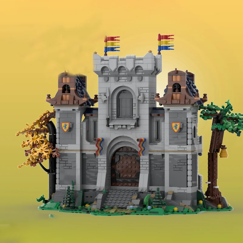 Medieval Castle Model Moc Building Blocks Castle Gate Technology Bricks Christmas Assembly Street View Toys Constructrion Gifts