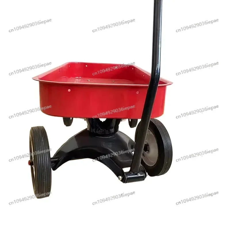 Agricultural hand pulled small cart for moving and hauling goods, portable four-wheel silent transport vehicle