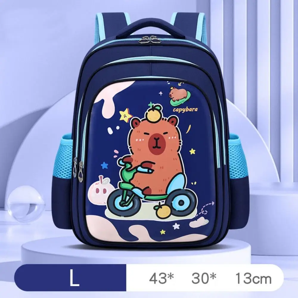 Cute Cartoon Capybara Children's Backpack Waterproof Pattern Shoulder Bags Large Capacity School Bags Student