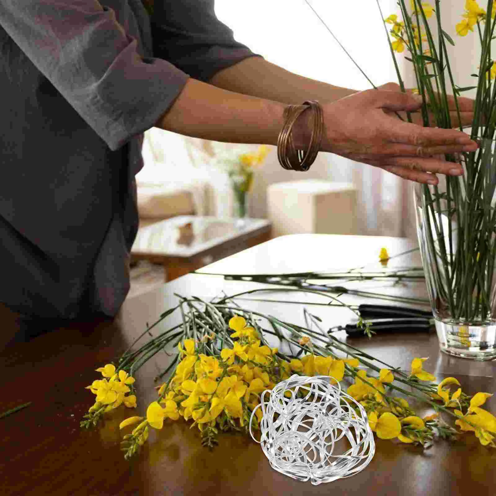 Fixed Grid for Flower Arrangement Fixing Base Holder Tinsels Decorate Table Aluminum Alloy Fixer