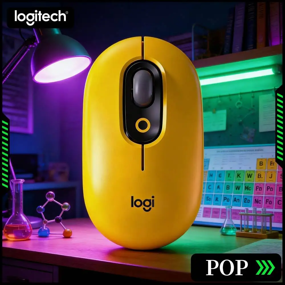 Logitech M350 POP Wireless Mouse Soft Shell Mute Buttons Multi Pairing For Notebook Chromebook Travel Office Task