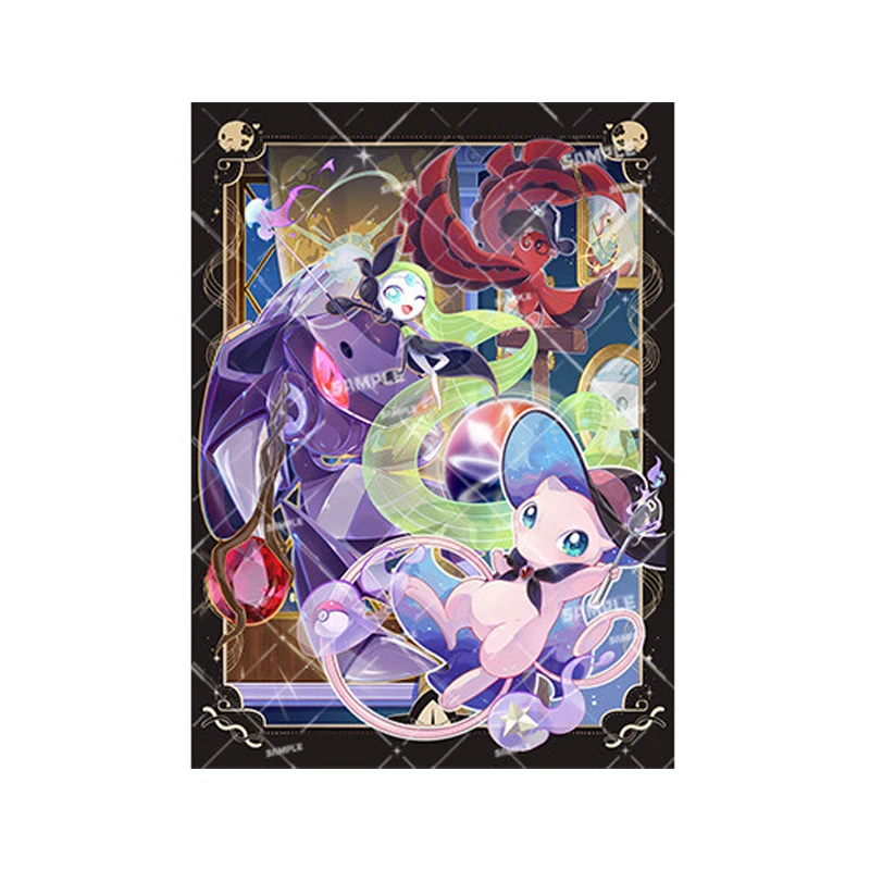 

50 шт./компл. рукава для карт покемонов аниме Mew Genesect Ptcg защитная крышка для карт 66*91 мм подарочные игрушки