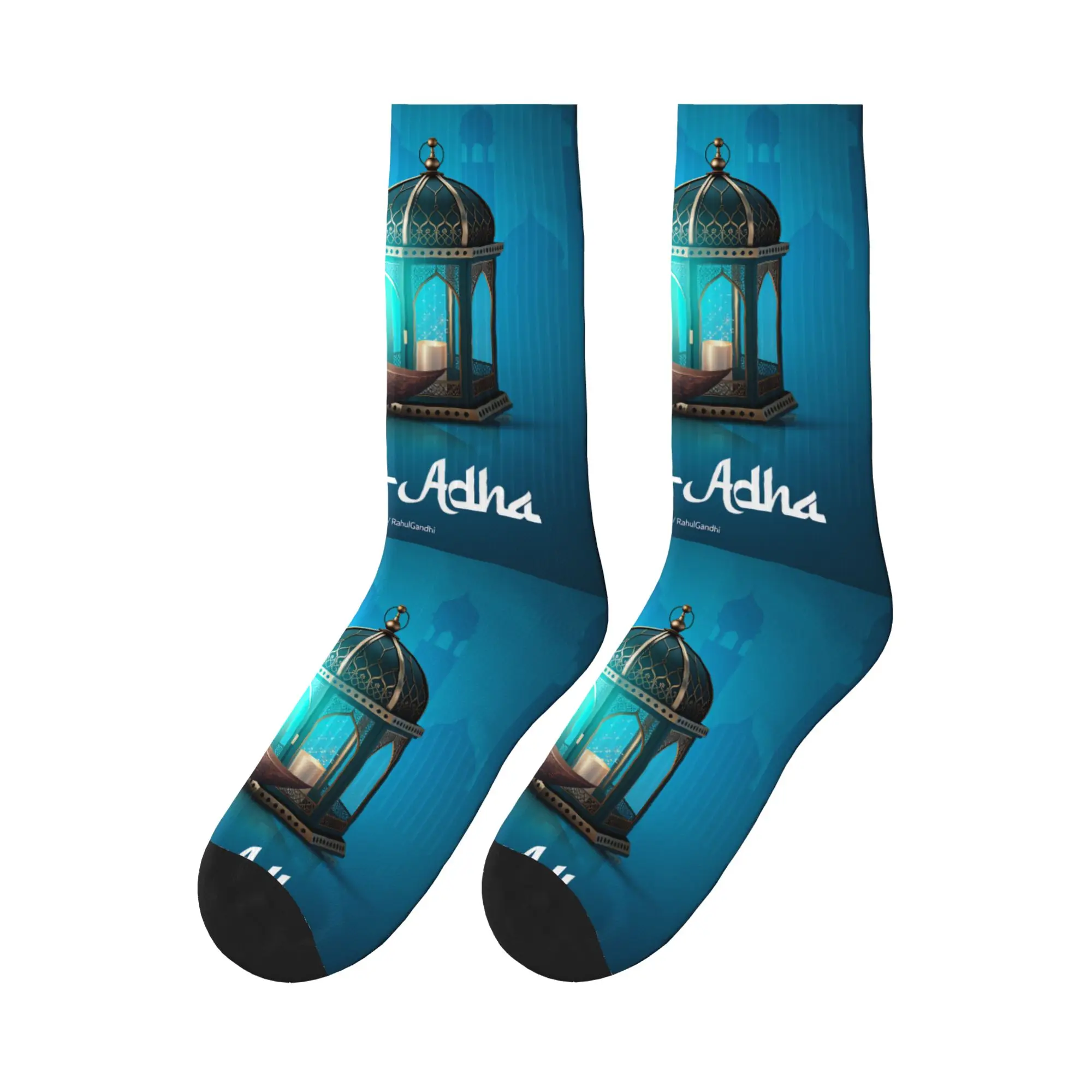 

Eid Mubarak Socks Muslim Design Stockings Non-Slip Unisex Men Socks High Quality Autumn Elegant Climbing Socks
