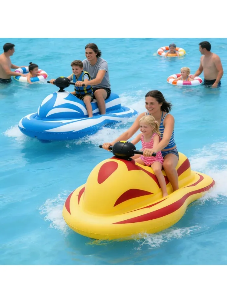 Inflatable Electric Water Scooter 6-8KM/H Speed IPX7 Waterproof Jet Ski For Kids Adults Motorized Swimming Pool Toy Float
