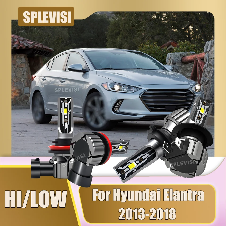 

High-Performance H7 H11 Headlamp High Low Beam 300% Brighter Chips Plug & Play For Hyundai Elantra 2013 2014 2015 2016 2017 2018