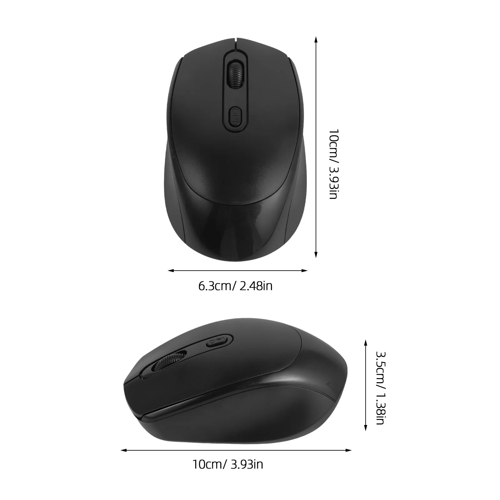 Wireless Silent Mouse Dual Mode 5.2 and 2.4ghz Quiet Click Adjustable 3 Dpi Portable Ergonomic Office Laptop Desktop Computer
