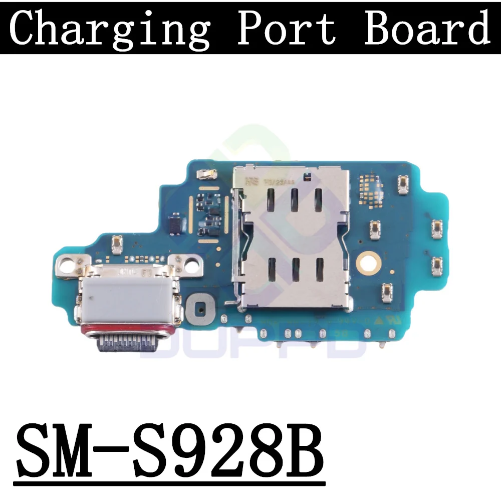 Top Ear Loud Speaker SIM Card Tray Charging Port Board For Samsung S24 Ultra S928 Stylus Pen Off On LCD Motherboard Flex Cable