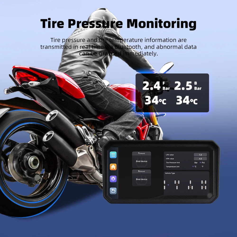 EKIY M23 Android 14 Wireless CarPlay Android Auto Motorbike